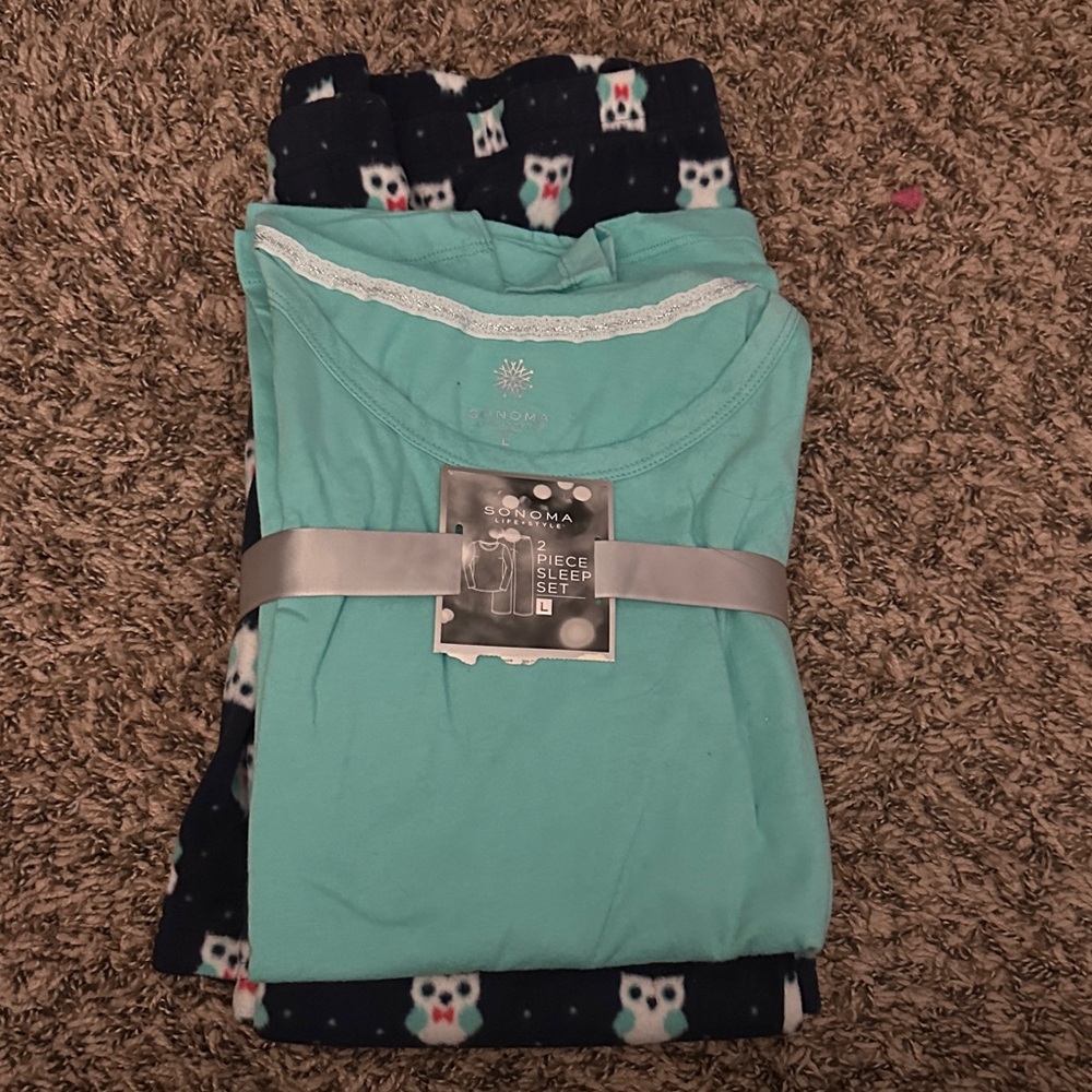 Sonoma Teal and Navy Owl Sleep Set